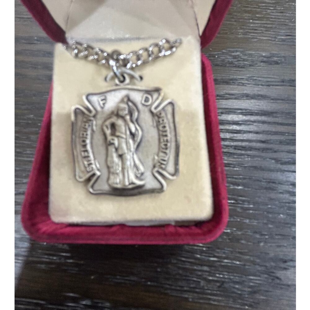 Vintage Sterling St. Florian patron saint of firefighters